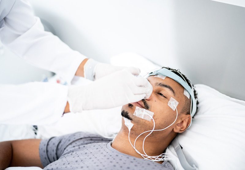 Patient-undergoing-facial-nerve-electromyography-test